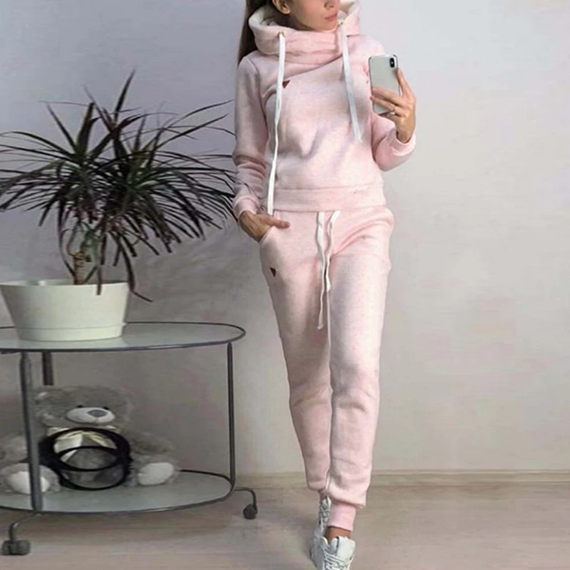 Style 3-Pink Женский комплект из 2 предметов для бега, Модный Полосатый спортивный костюм с капюшоном, одежда для тренировок, повседневные свободные толстовки, костюмы для бега, спортивная одежда - Цвет: Style 3-Pink