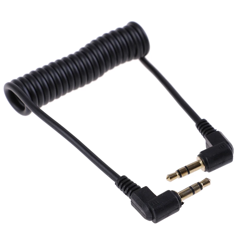 Спиральный аудиокабель штекер под прямым углом 90 градусов 3 5 мм Aux M/ M кабель для