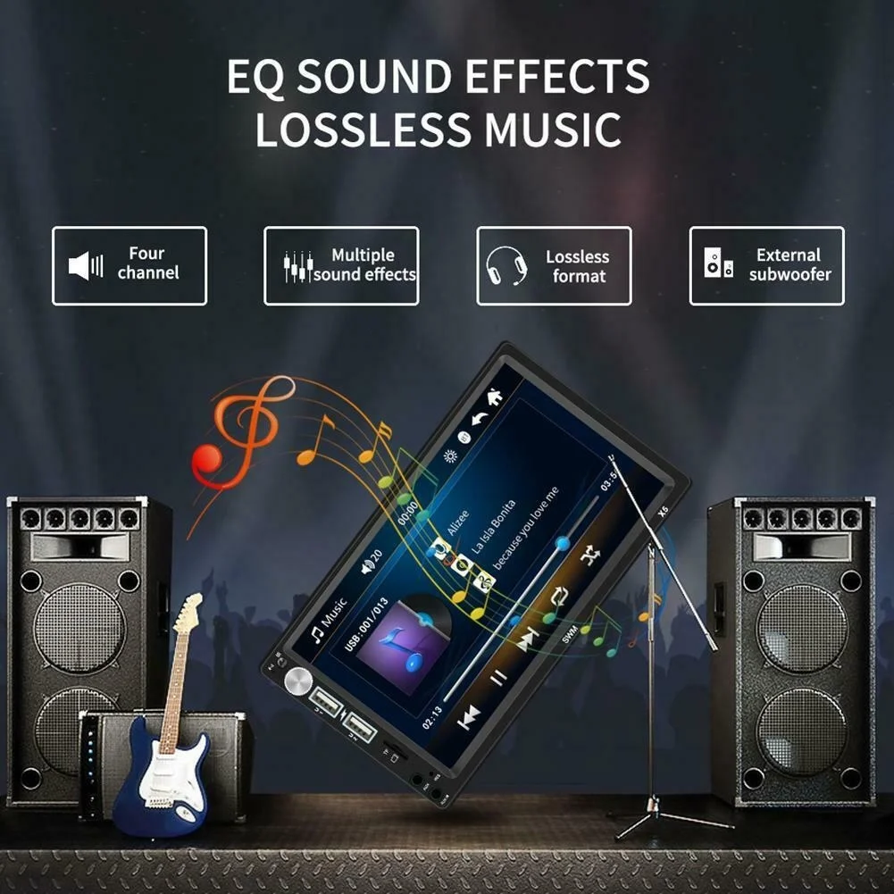 Автомагнитола 2 DIN SWM X5 стерео система с 7 дюймовым экраном Bluetooth AUX RCA FM радио