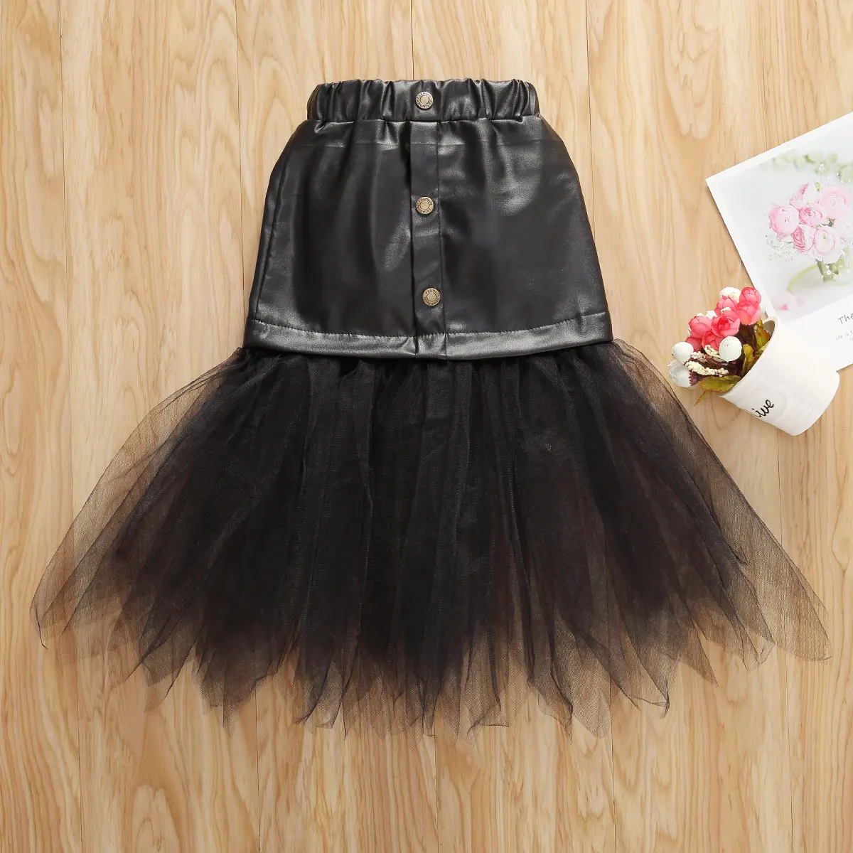 Юбка с асимметричным подолом для девочек однотонная кожаная юбка индивидуальным