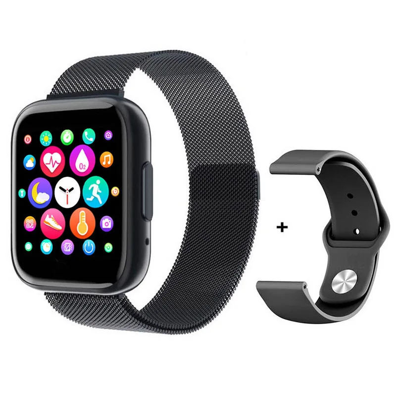 Смарт-часы с большим аккумулятором для мужчин и женщин сенсорный экран Bluetooth