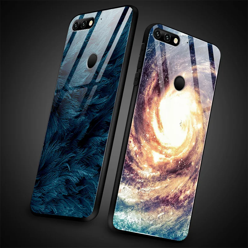 Для Huawei Honor 6X 7A 7X 7C 8A 8X9 облегченное закаленное стекло крышка Y6 Y9 Y7 премьер-профессионал Magic2 Роскошные Защитные чехлы для телефонов
