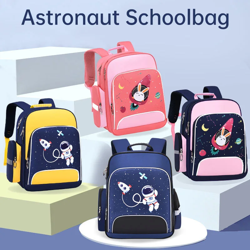 

Kids Schoolbag for Boys Girls Roomy Space Astronaut Backpack Student Book Bag Preschool Kindergarten Elementary Packsack