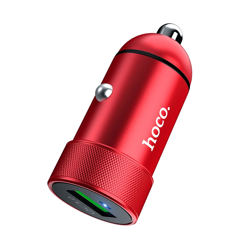 Фото Автомобильное зарядное устройство Hoco 18 Вт USB быстрая зарядка QC3.0 автомобильный Автомобильное зарядное устройство Hoco 18 Вт USB быстрая зарядка QC3.0 автомобильный