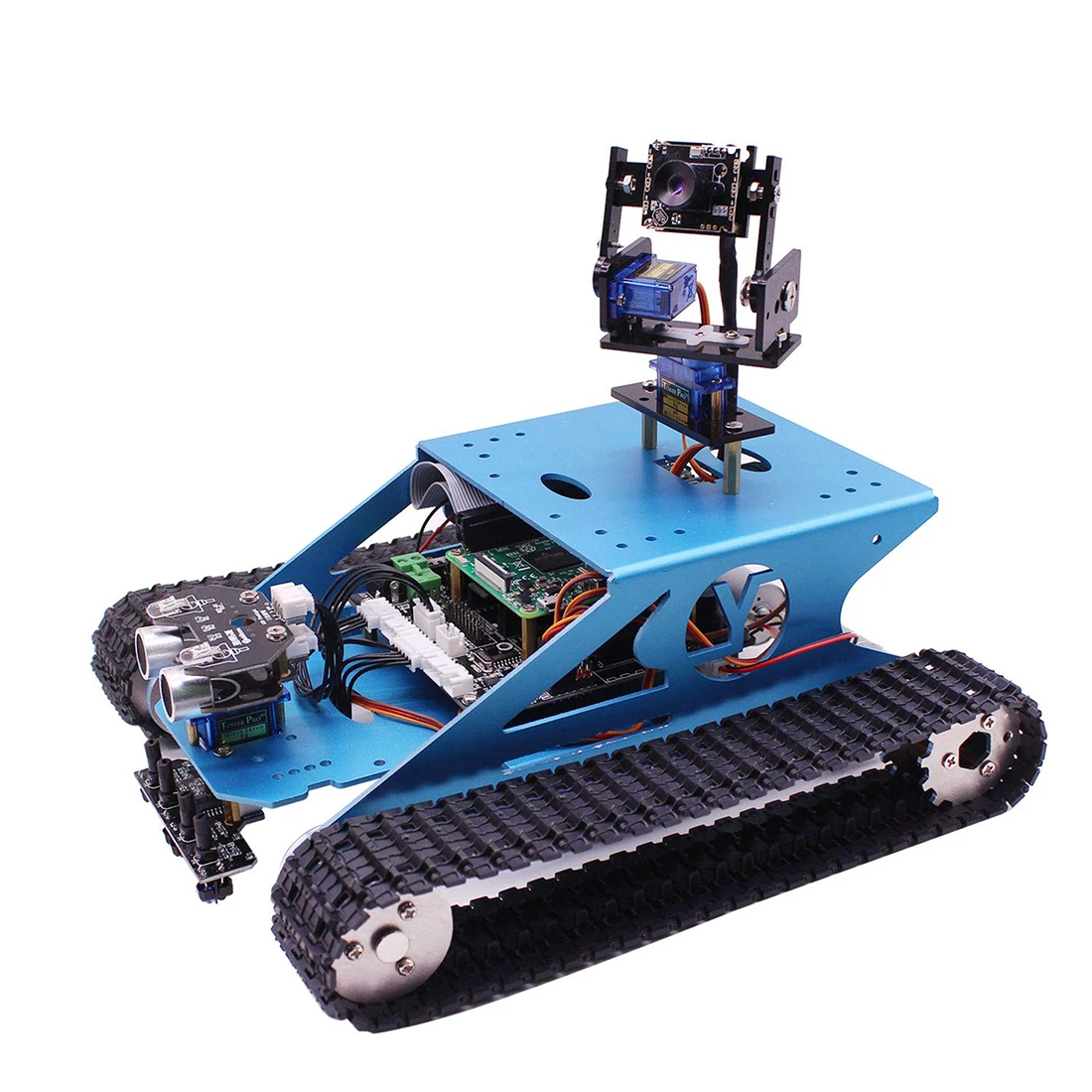 Professional Raspberry Pi Tank Smart Robotic Kit WiFi Wireless Video Programming Electronic Toy DIY Robot Kit for Kids Adults