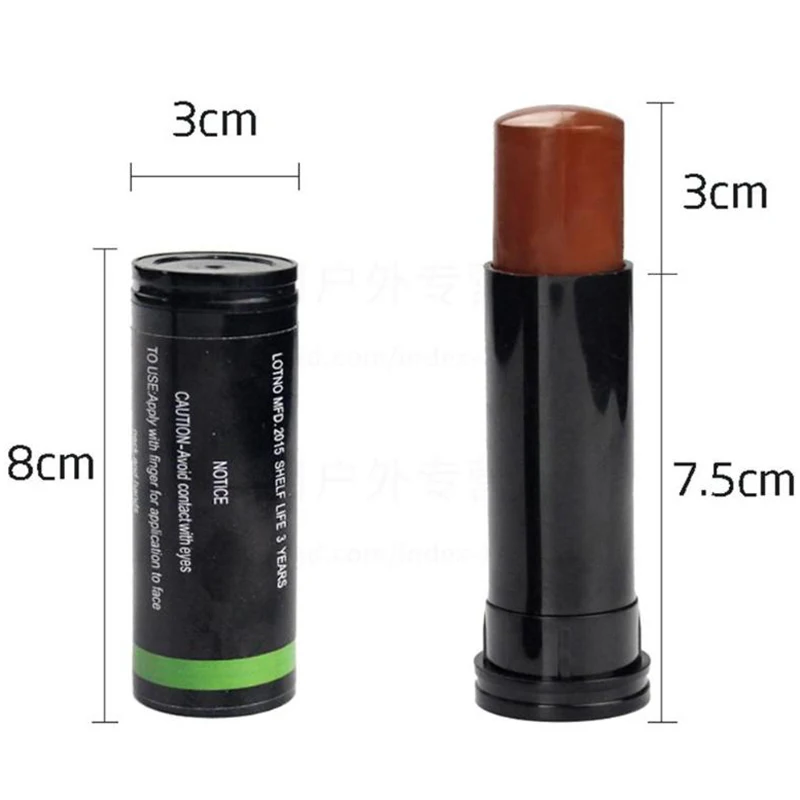 3 шт. Камуфляжный цвет крем краска для лица трубка палка наружного поля (черный +