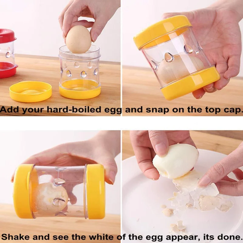 

1pc Hand Crank Egg Boiled Egg Peeler Egg Tool Plastic Eggshell Egg Shell Separator Scissors Kitchen Gadgets Tools
