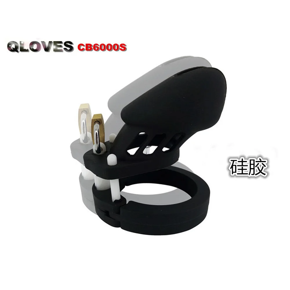 Silicone Black CB6000 Health Lock Chastity Belt Adult Game Cage Sexual Commodity 10X3.8 Cm | Красота и здоровье