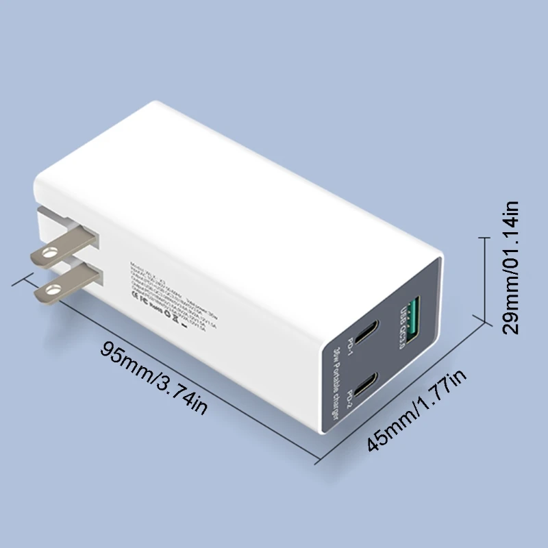 

18W Quick Charge 3.0 USB PD Type C Fast Charger Adapter for Cellphone Tablet PC