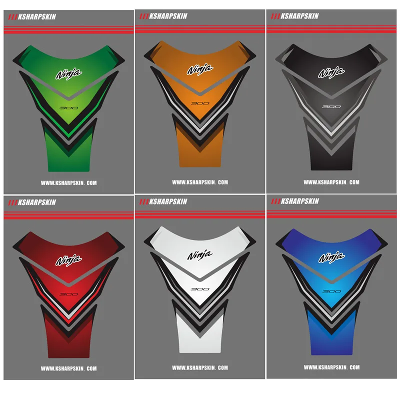 3D наклейка ADESIVI с эмблемой защитный коврик для танка кепка подходит KAWASAKI NINJA300 ninja