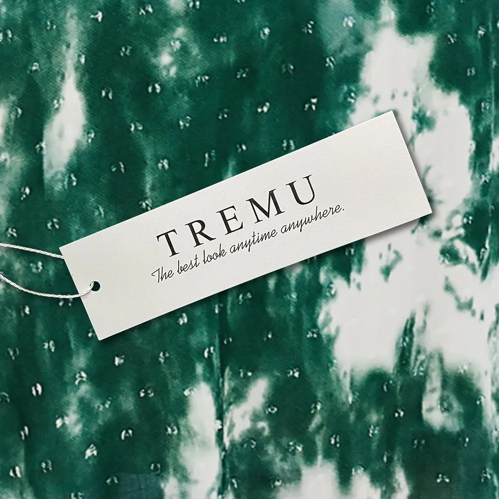 

TREMU Tie Dye Print Embroidered Boho Dress V-Neck Sexy Flounced A Line Mini Dress Vestidos De Mujer
