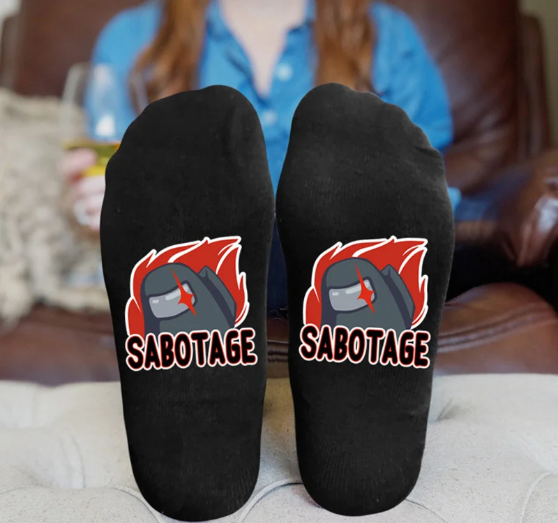 

Among Us Socks Anime Cartoon Funny Adult Men Women Fashion Sock Christmas Gift Personalized Game Character Creative Custom Socks