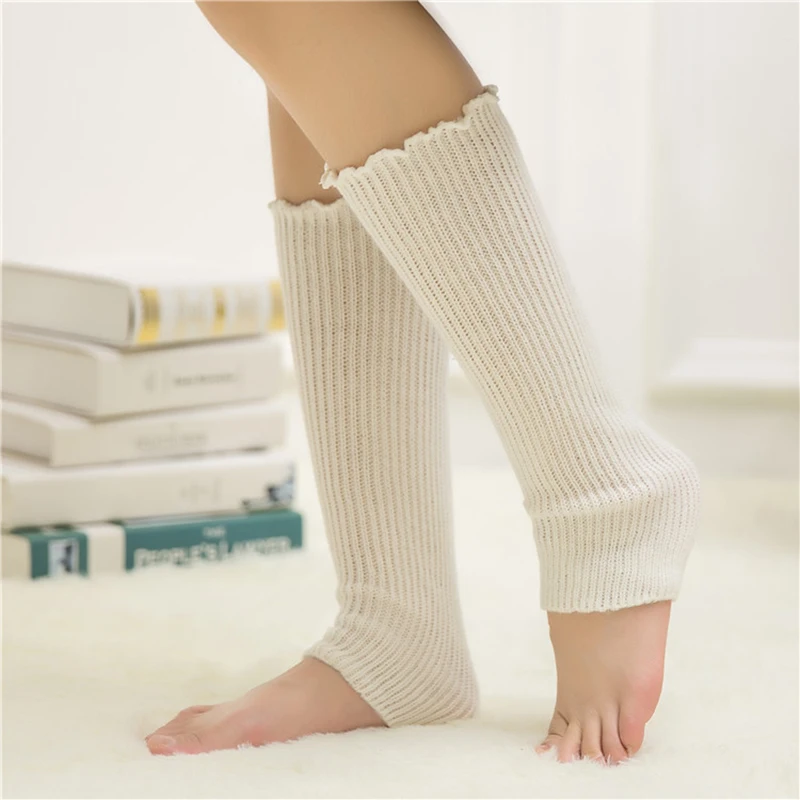 

1Pair Fashion Women Kniting Leg Warmer Candy Color Ladies Winter Knit Crochet Legging Foot Warmer Socks