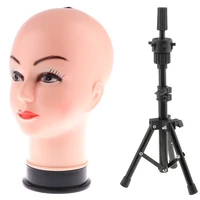 female mannequin manikin head hair wig making glasses hat display model with adjustable tripod stand