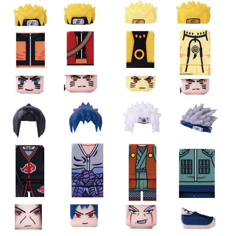 8 шт./компл. фигурки Наруто Uzumaki NARUTO Jiraiya Uchiha Itachi Sasuke модель строительные блоки