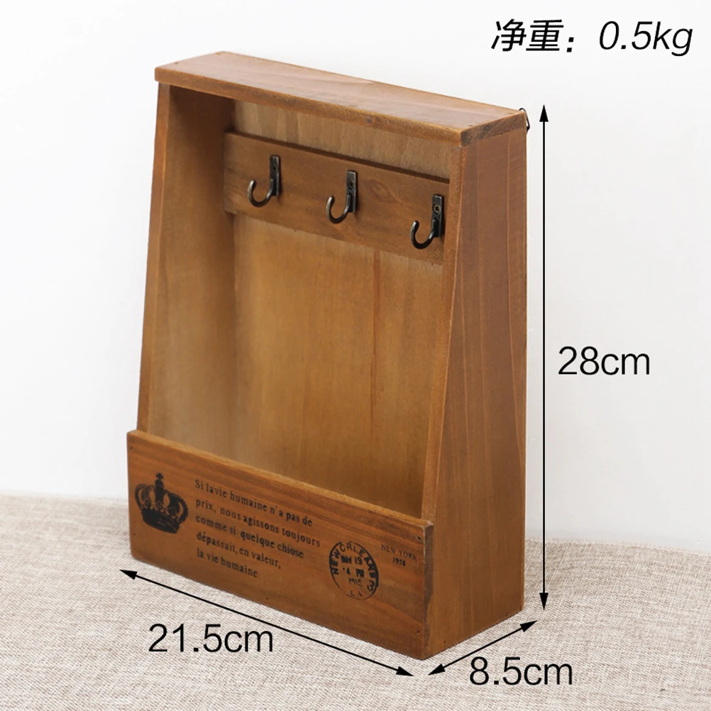 Винтажная разная деревянная коробка для хранения почтовых ключей ручки