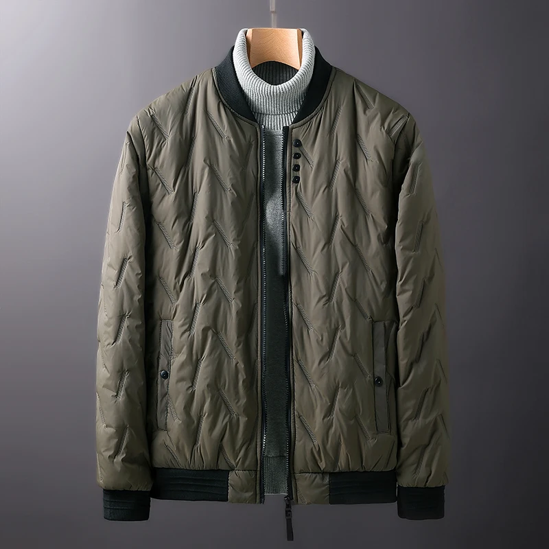 Куртка мужская однотонная на хлопковом наполнителе Повседневная теплая верхняя