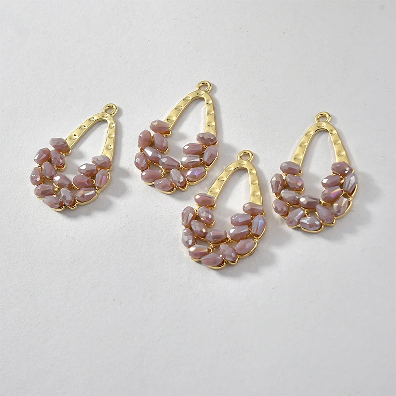 Корзина из сплава с хрустальными бусинами для организации цветов подвеска