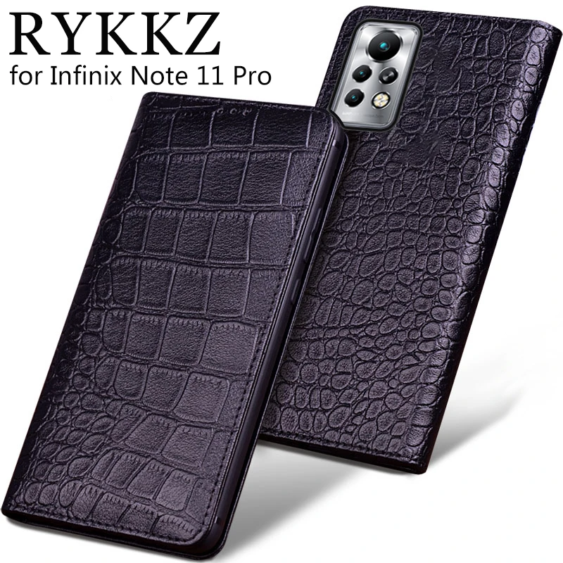 

Роскошный чехол-книжка из натуральной коровьей кожи для Infinix Note 11 Pro Hot 11S, кожаный защитный чехол ручной работы