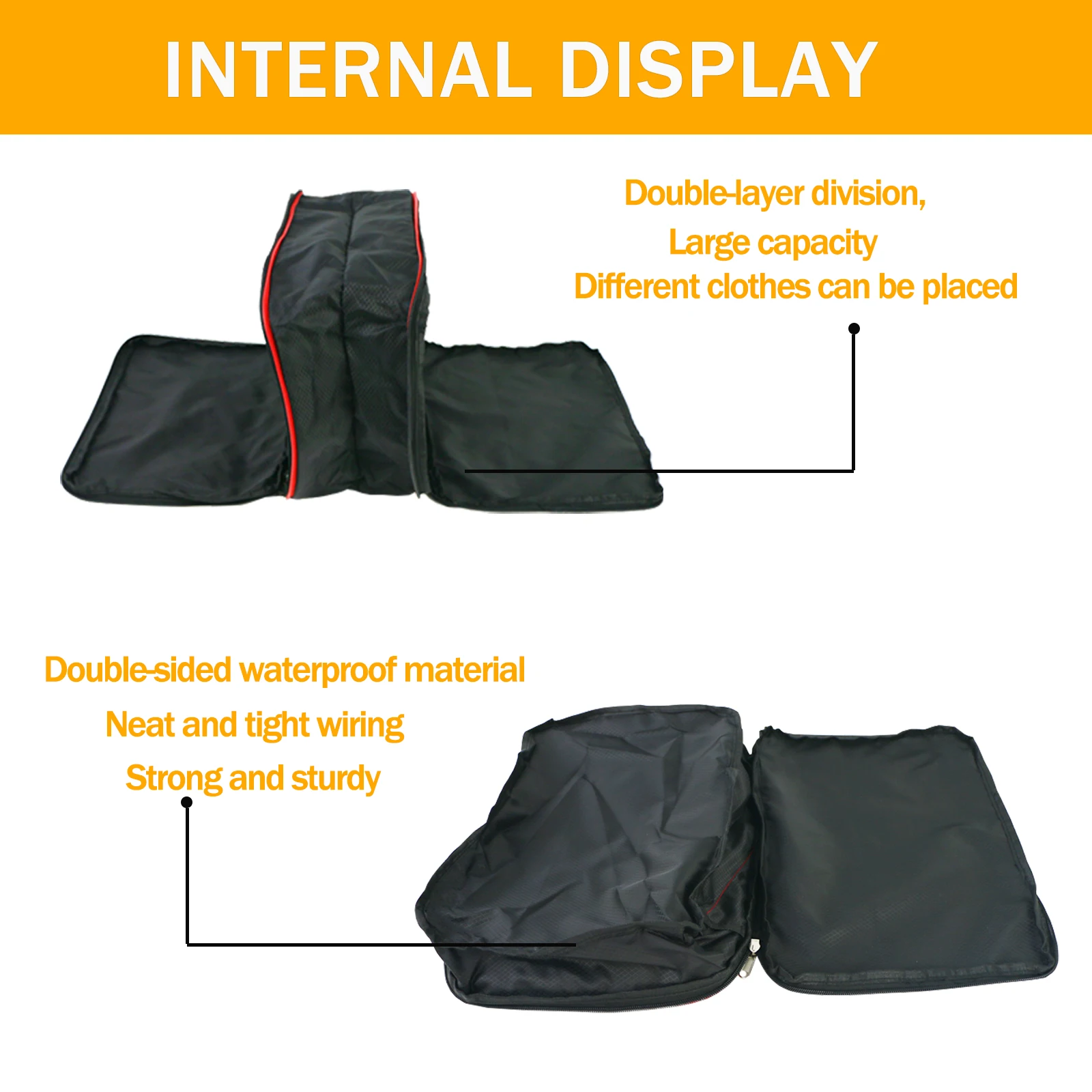 Упаковочные Кубы для путешествий двойной органайзер багажа сумки хранения