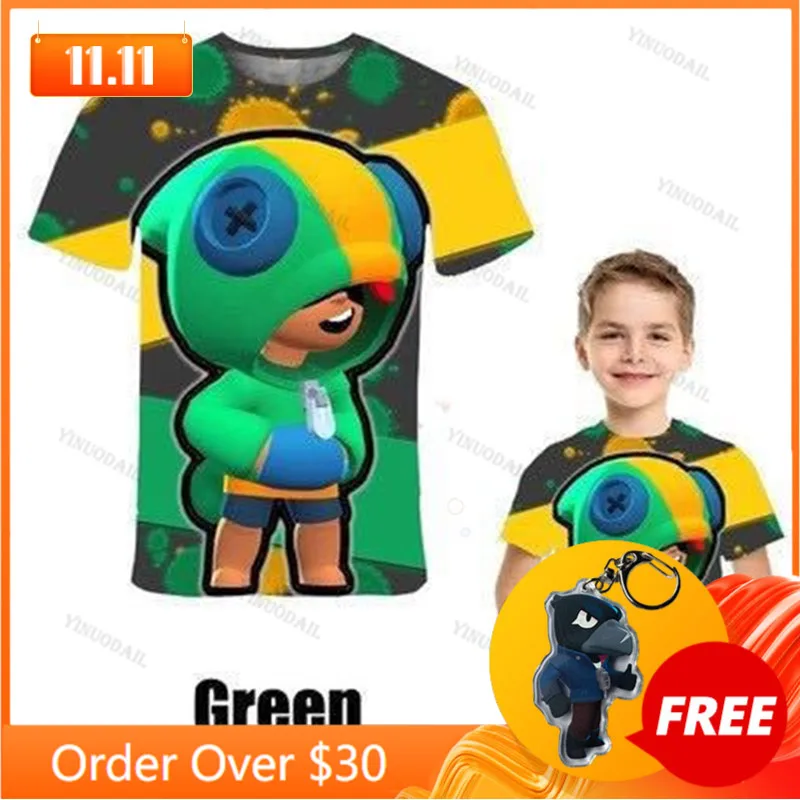 

Children's Wear Shooting Game 3d Swearshirt Boys Girls Tops Kids T-shirt Browlers VOID GENE Leon T-shirts Teen Clothes
