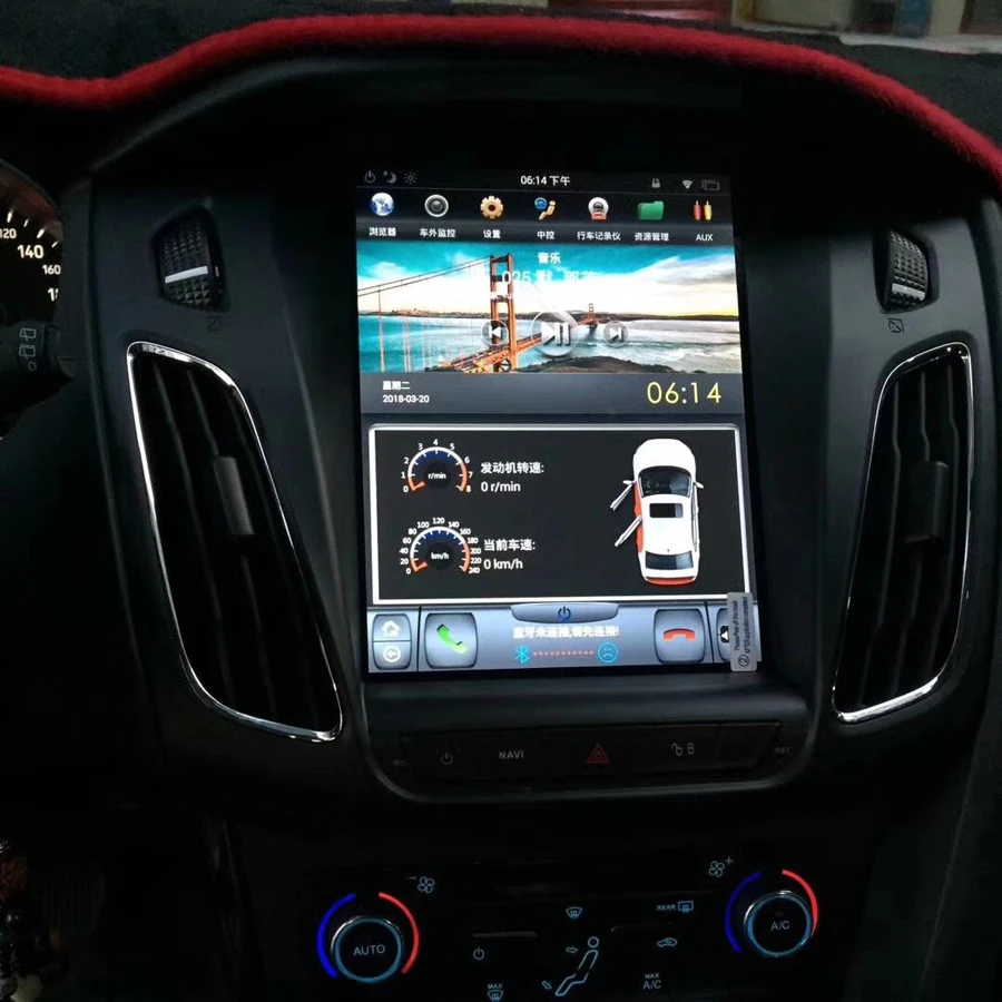 Автомагнитола PX6 2 Din с Bluetooth-экраном Android 9 мультимедийный плеер GPS-навигация для Ford