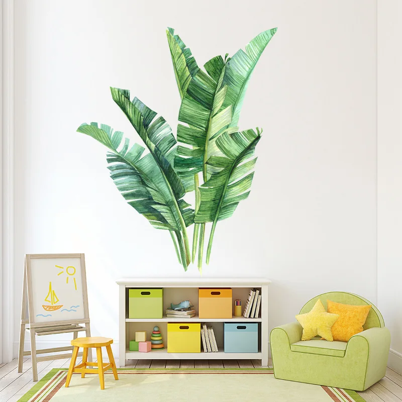 

new green Nordic green plants KS6742 wall stickers sitting room the bedroom of children room decorate stickers