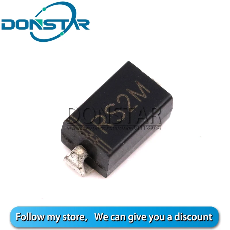 100 шт выпрямительный диод RS2M DO-214 FR207 DO-214AC SMA SMD | Электронные компоненты и