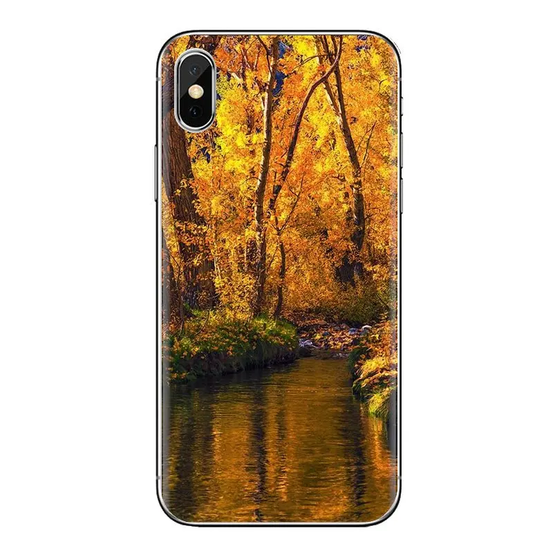 Корпус озеро лес природа пейзаж который для iPhone XS Max XR X 4 4s 5 5S 5C SE 6 6S 7 8 Plus samsung Galaxy J1