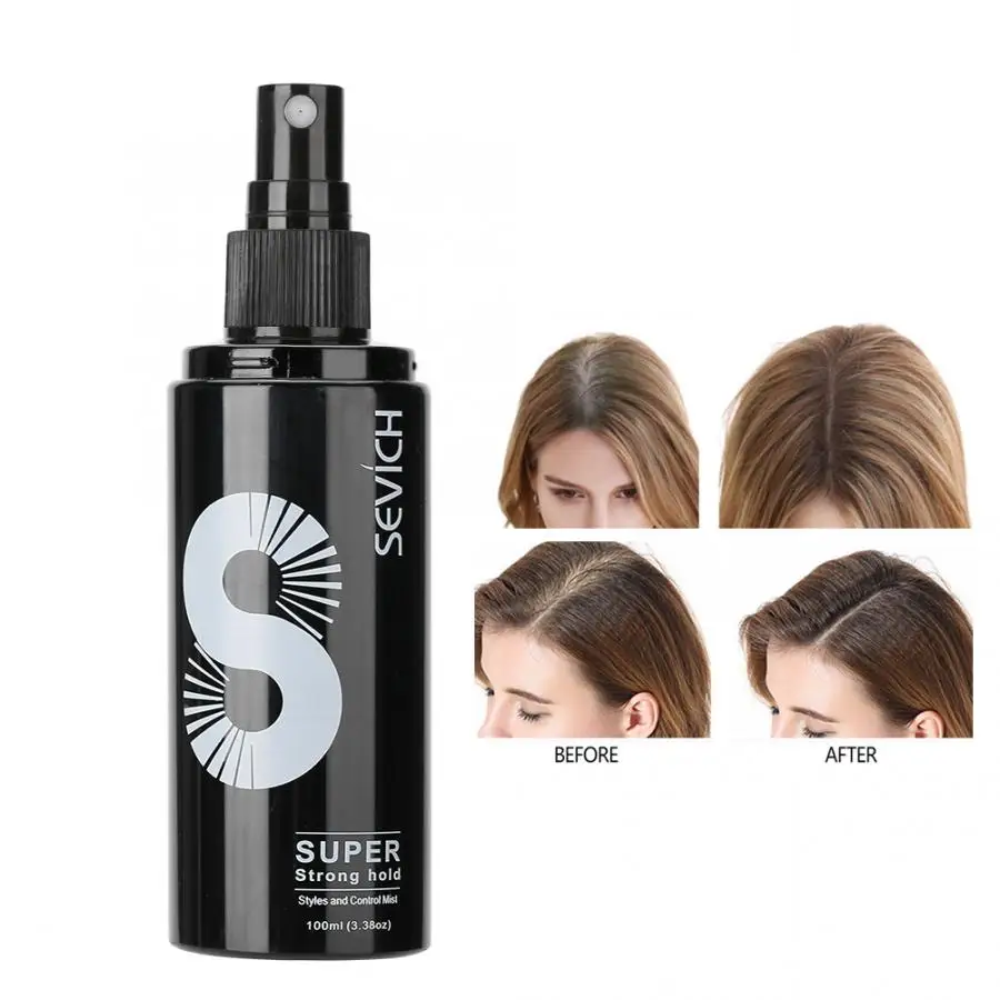 Сухой шампунь 100 мл SWVICH фиксатор спрей для наращивания волос кератиновые волокна