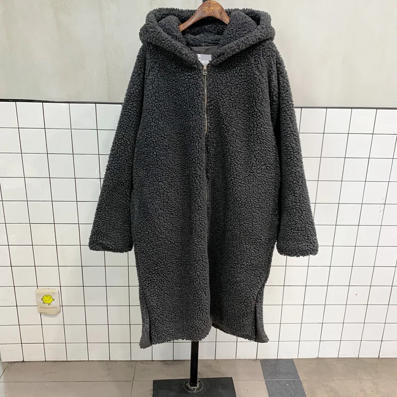 

Winter Women High Quality Faux Rabbit Fur Coat Luxury Long Fur Coat Loose Lapel OverCoat Thick Warm Plus Size Female Plush Coats