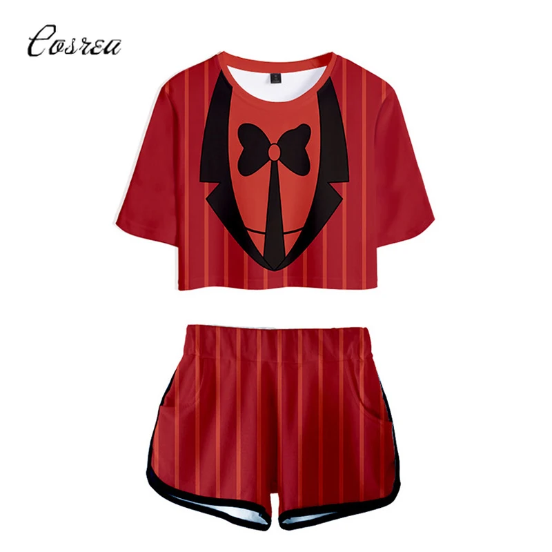 Alastor аниме хазбин Косплей отель шорты спортивный костюм футболка Charlie тройники