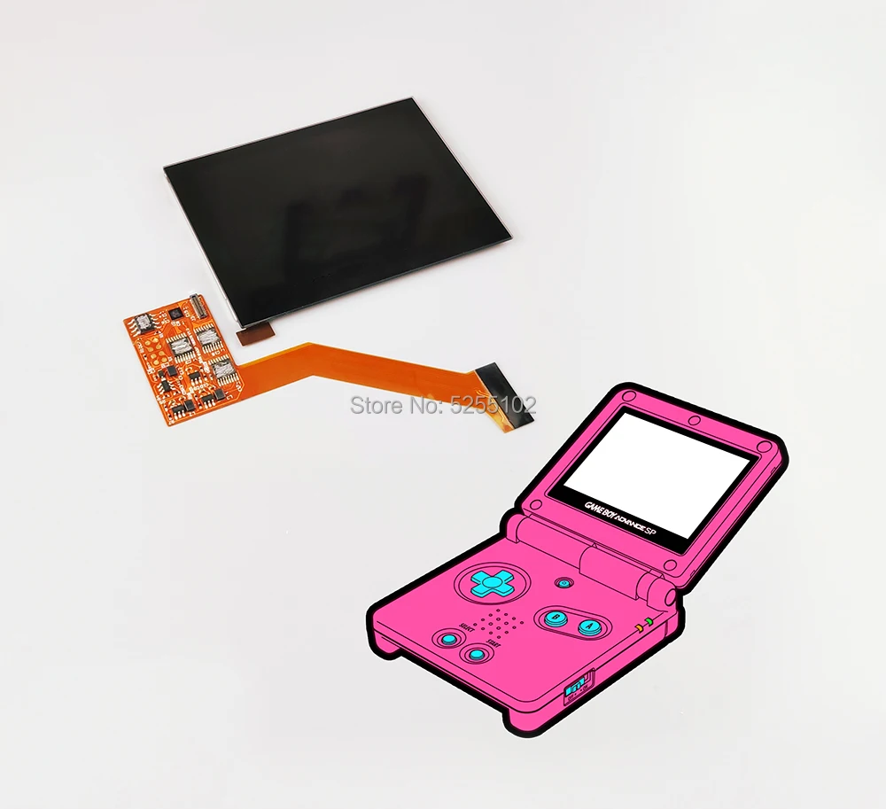 IPS LCD Screen Replacement Kits for Nintend GBA SP IPS LCD Backlight Screen High Brightness Laminated Display LCD Kits For GBASP