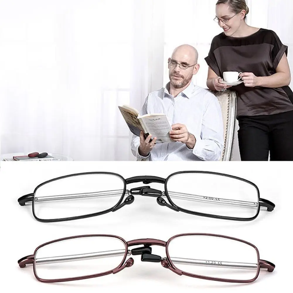 

Folding Reading Glasses for Men Women Telescopic Legs Rotation Presbyopia Eyeglasses Includes Glasses Case Strength+10-40
