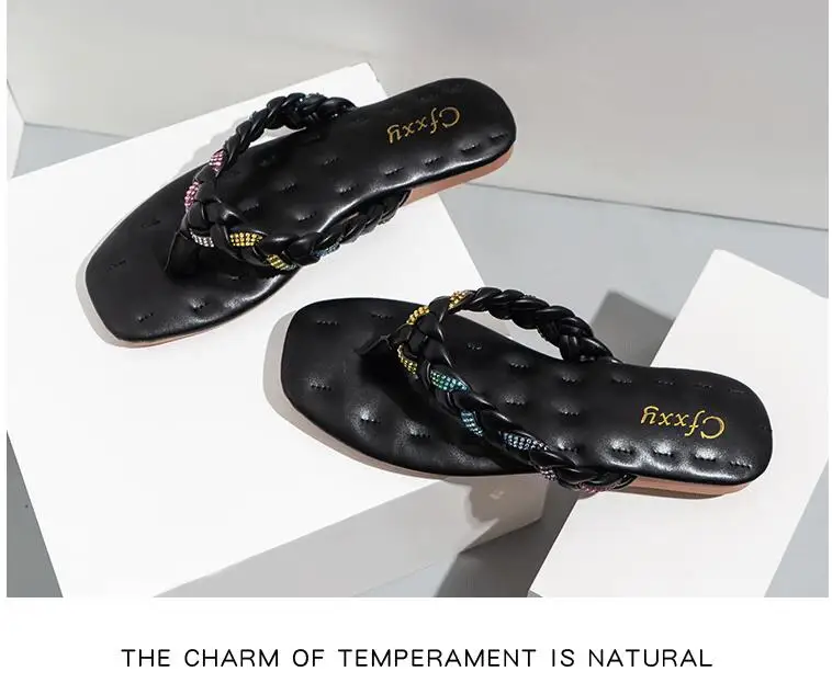 Xgravity флип флоп дизайн для женщин на плоской подошве с украшением в виде