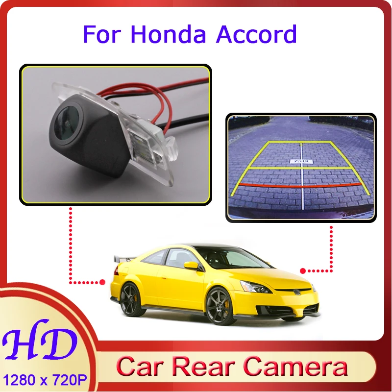 

Автомобильная камера заднего вида «рыбий глаз» для Honda Accord CL CM CN 2002 ~ 2008 Водонепроницаемая камера заднего вида с ночным видением HD