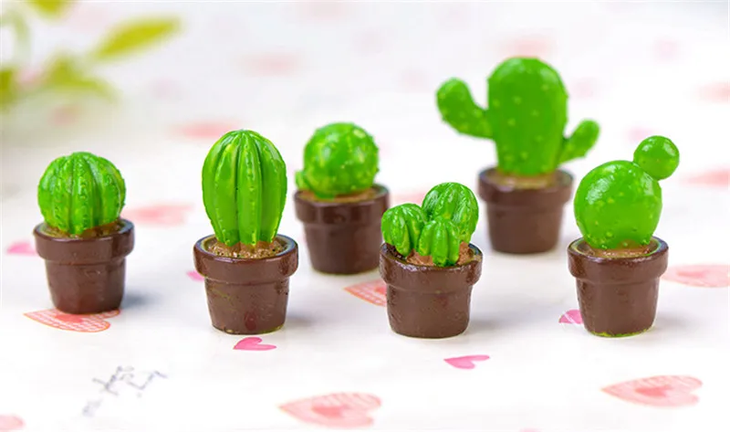 Mini Artificial Cactus Lifelike Fleshy Plant Landscape Cute Funny Home Desk Decor Bonsai Potted Placed Green Table Ornaments-1PC | Дом и сад