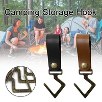 outdoor camping leather hook s shaped hook detachable kitchen easy storage shelf outdoor clothes hanging hook
