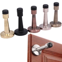 alloy door stop thickened rubber head mute door handle stopper protect the wall for home improvement accessories