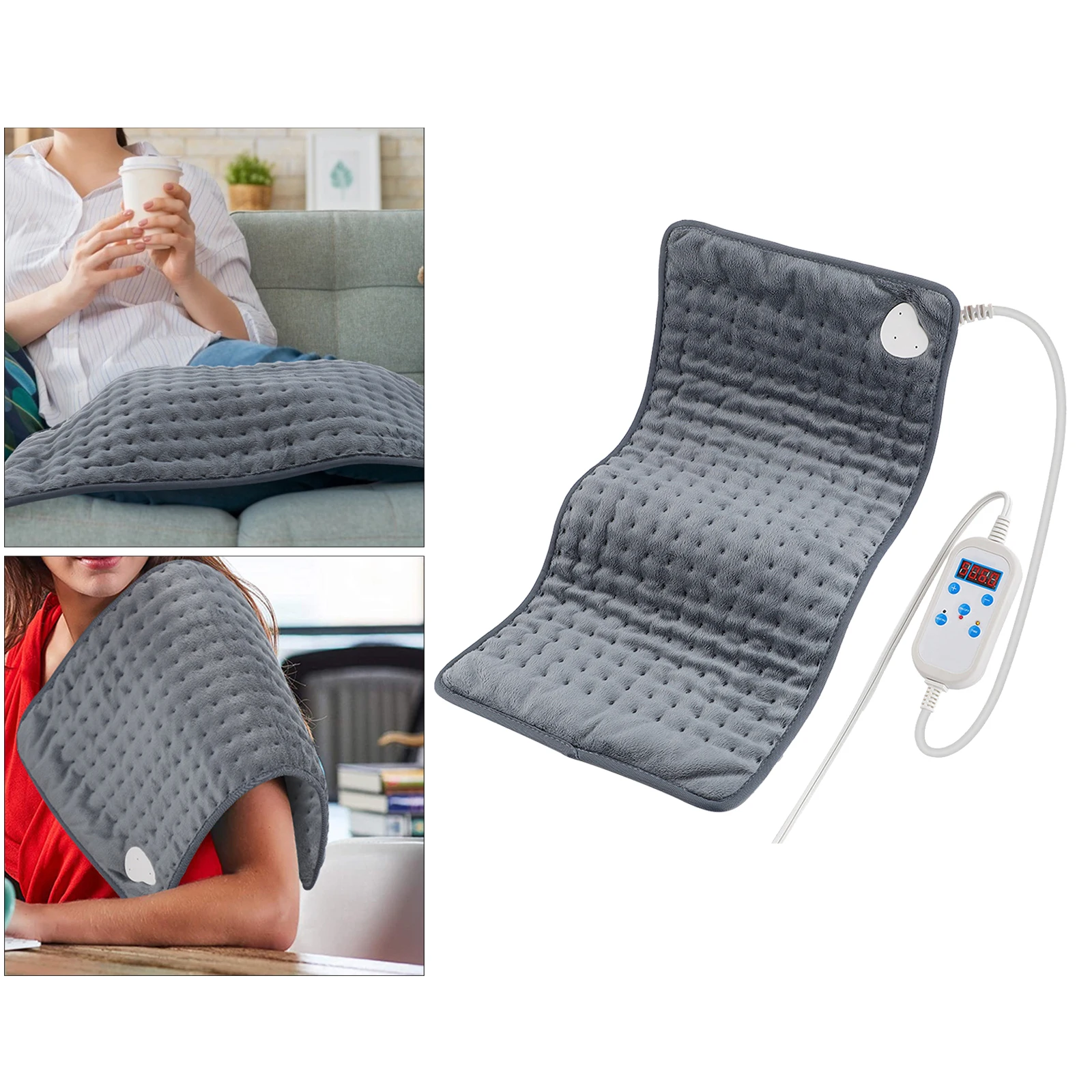 

Soft Flannel Electric Heating Pad for Whole Body Stomach Arms Back Shoulders Relieving Pain Muscle Relief Relaxation Quick