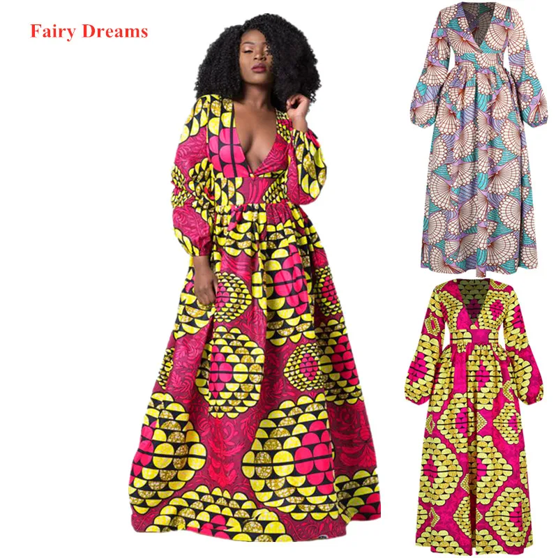 Женское длинное платье в африканском стиле традиционная африканская одежда