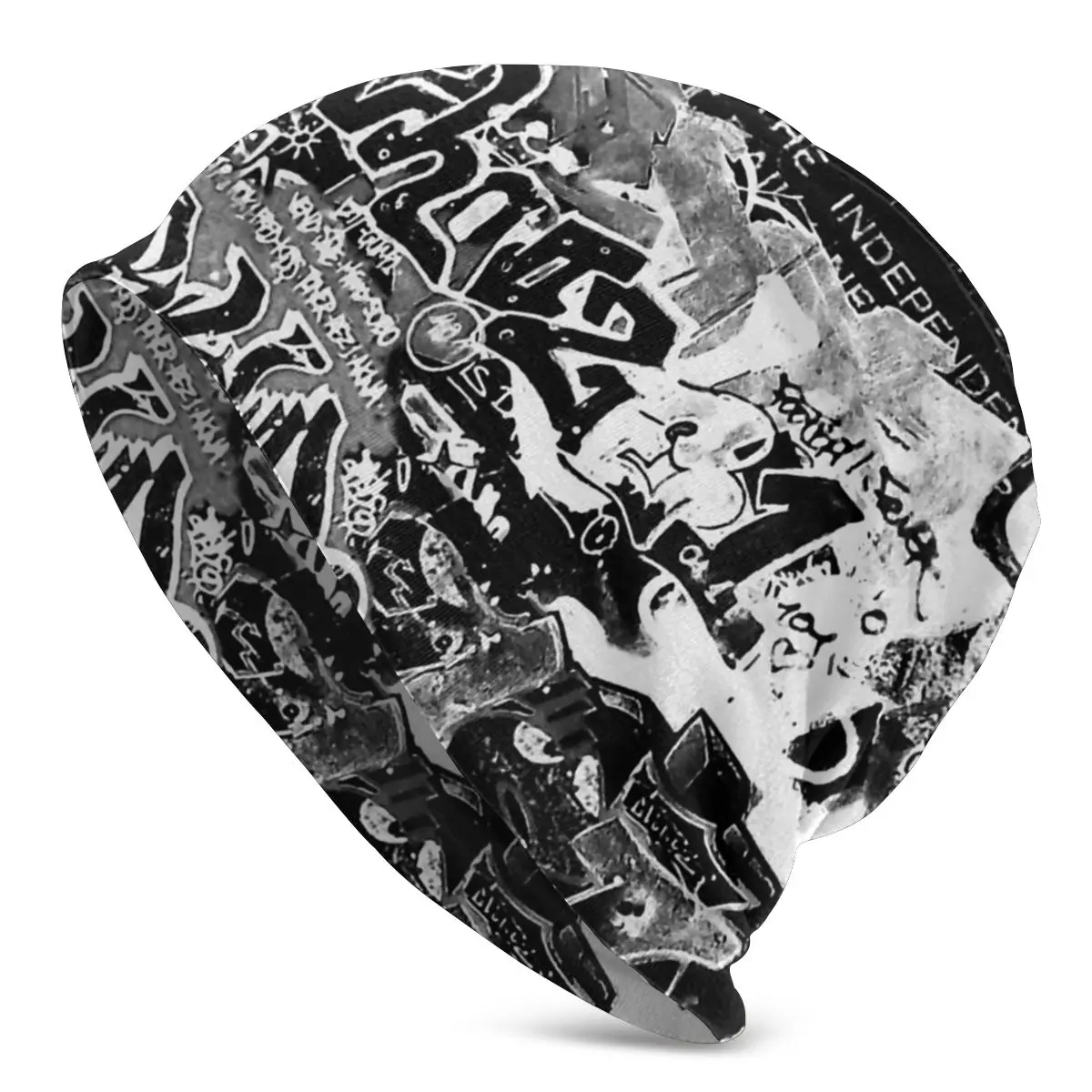 

Graffiti Unisex Bonnet Winter Outdoor Double Layer Thin Hats For Men Women