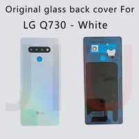 100 original for lg stylo 6 k71 q730 lmq730 back cover battery housing door replacement parts with camera lens glass