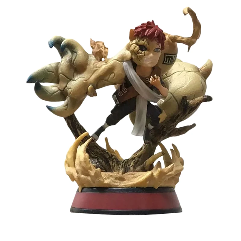 Naruto Shippuden Anime Model Gaara Q Version Action Figure 10cm PVC One-Tailed Shukaku Battle Statue Collectible Toy Figma | Игрушки и