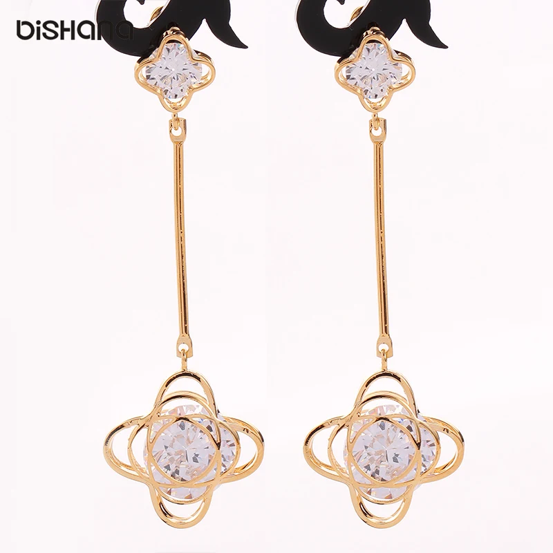 Висячие серьги с высоким качеством чистого кубического циркония