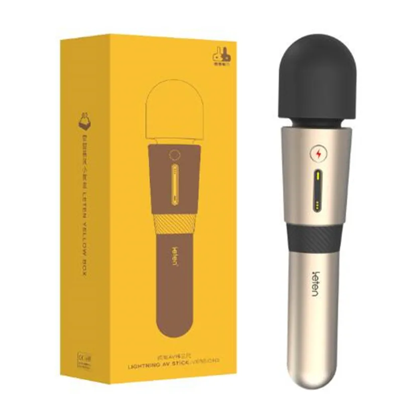 Вибратор Leten для женщин мощный водонепроницаемый с нагревом и волшебной палочкой