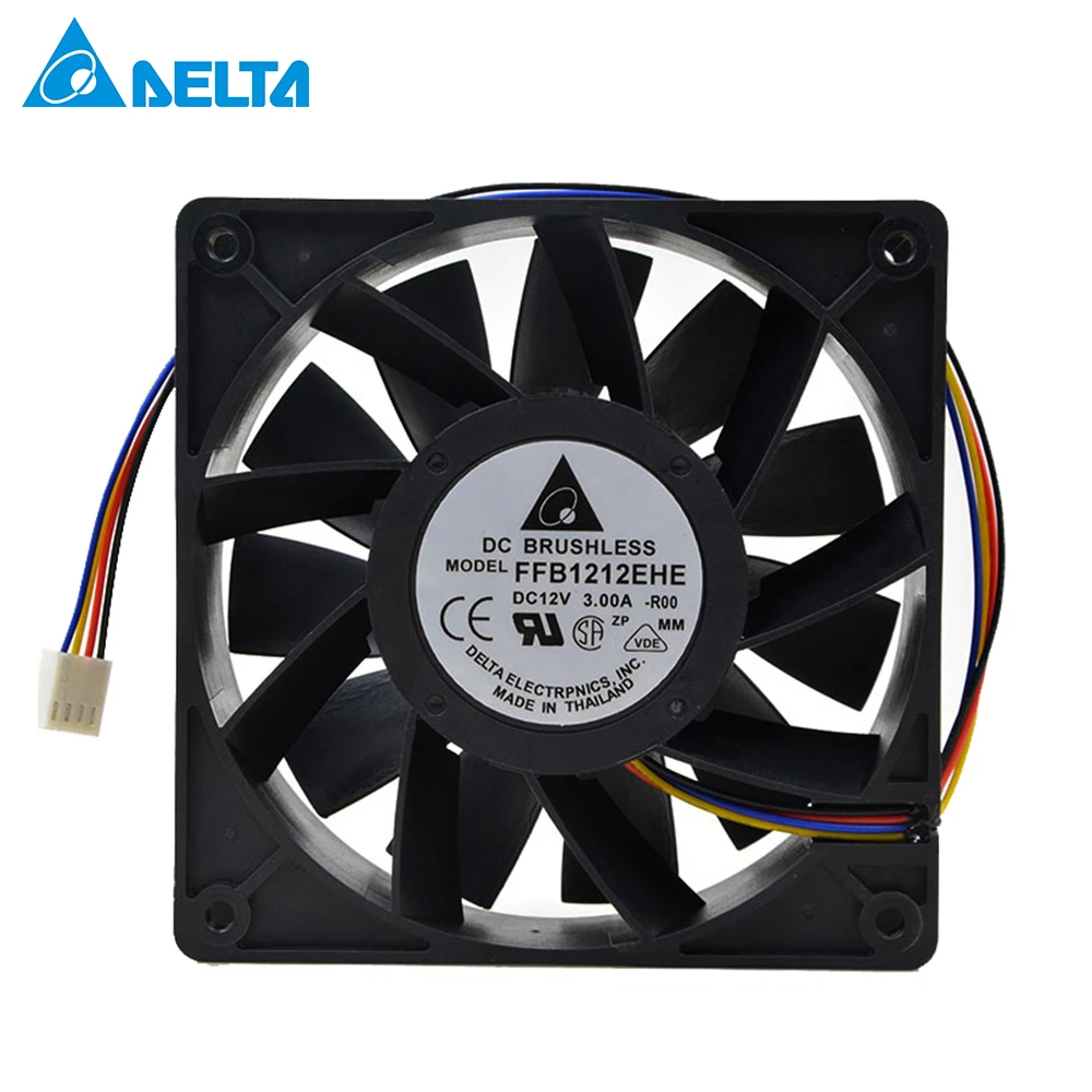 Для Delta FFB1212EHE 120*120*38 мм 12038 высокоскоростной DC 12 в 3.0A для bitcoin miner чехол мощный вентилятор охлаждения