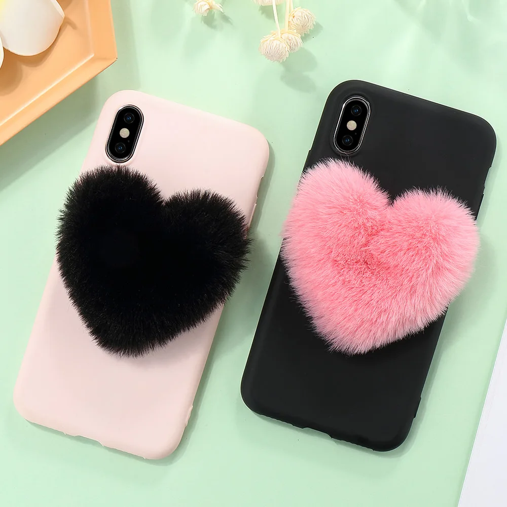 LAPOPNUT 3D чехол для Iphone 11 Pro Xr Xs Max X 8 7 Plus Apple 6 6s 5 5s SE меховой плюшевый Мягкий