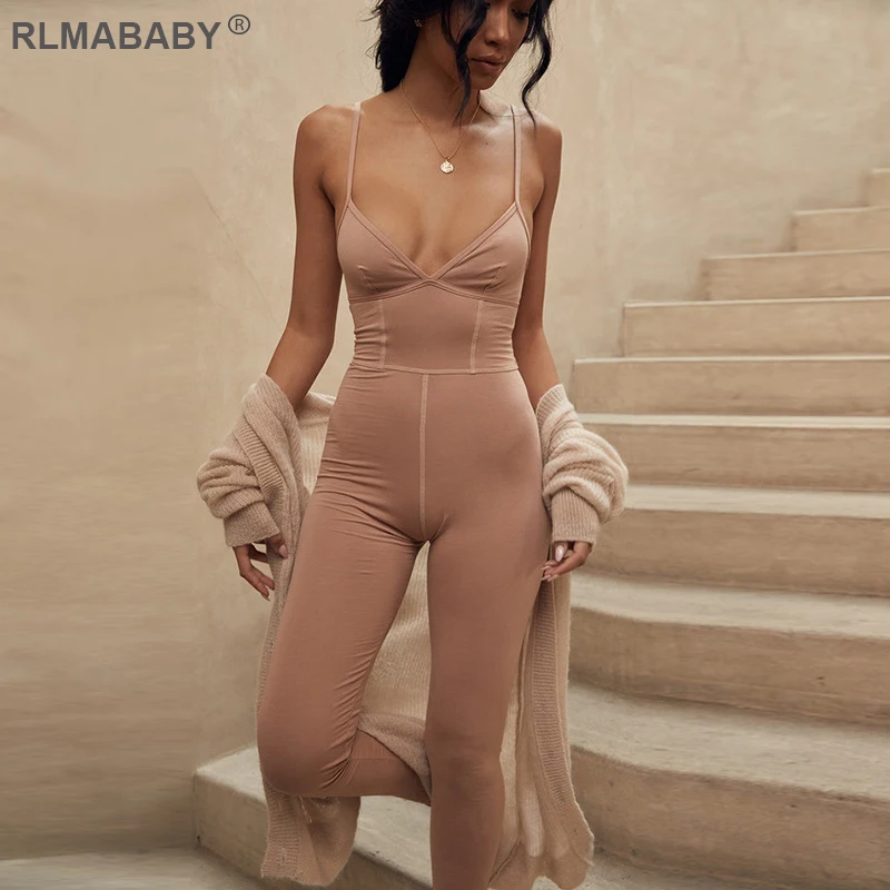 RLMABABY комбинезон на бретельках в полоску, сексуальный хлопковый женский комбинезон с v-образным вырезом, без рукавов, с открытой спиной, комбинезоны, повседневный женский комбинезон