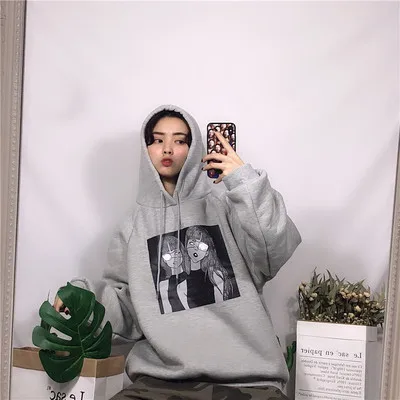 grey 3725 Весенние толстовки с капюшоном в стиле Харадзюку, женские повседневные Свободные флисовые Топы с капюшоном и принтом динозавра из мультфильма, милая одежда больших размеров для студентов - Цвет: grey 3725